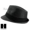 MEN WOMEN SUMMER BEACH PANAMA STRAW FEDORA TRILBY CUBAN BLACK HAT F002 - Raonhazae