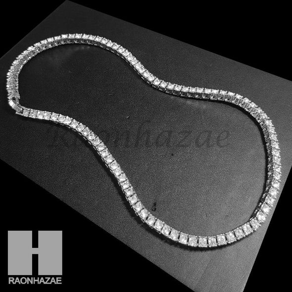 Hip Hop Silver Drake Tiger Miami Cuban Choker Tennis Chain Necklace BS - Raonhazae
