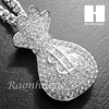 316L Stainless steel Silver Dollar Sack Bill 5mm Cuban Chain SG014 - Raonhazae
