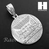 Mens Stainless steel Silver Last Supper Charm Round Pendant SS005 - Raonhazae