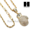 MIGOS BOXING GLOVE CHARM DIAMOND CUT 30" CUBAN CHAIN NECKLACE SET G23 - Raonhazae