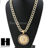 Hip Hop 14k Gold Plated Medusa Medallion Pendant 30" Cuban Link Chain 2 - Raonhazae
