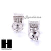 Sterling Silver .925 Lab Diamond 6mm Square Screw Back Earring SE029S - Raonhazae