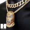 Hip Hop Premium Goon Mask Miami Cuban Choker Tennis Chain Necklace H - Raonhazae