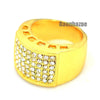 MENS HIP HOP RAPPER CHUNKY RICK 14K GOLD PLATED RING SIZE 7 - 12 N009G - Raonhazae