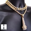 Hip Hop Premium Microphone Miami Cuban Choker Tennis Chain Necklace D - Raonhazae