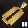 316L Stainless steel Gold Silver Razor Blade Pendant Miami Cuban SS026 - Raonhazae