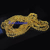 Men Stainless Steel 14k Gold Plated 3 to7mm wide 20" 24" 30" Rope Chain Necklace - Raonhazae