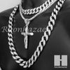 Hip Hop Cross Pendant 16" Choker 18" Tennis 30" Miami Cuban Chain 19S - Raonhazae