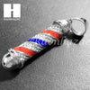 Mens 316L Stainless steel Silver Barber Shop Pole Pendant SS014 - Raonhazae
