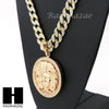 Hip Hop 14k Gold Plated Medusa Medallion Pendant 30" Cuban Link Chain 1 - Raonhazae