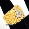 NEW MENS FREEMASON MASONIC SILVER/GOLD PLATED NUGGET RING SIZE 8 - 13 N012T - Raonhazae