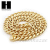 Men 14k Gold Finish Heavy 15mm Miami Cuban Link Chain Necklace Bracelet 9" 30" A - Raonhazae