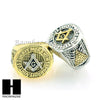 NEW HOT MENS YELLOW GOLD PT. FREEMASON MASONIC PYRAMID EYE OF HORUS RING KR001G - Raonhazae