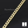 14K GOLD PLATED CONCAVE CUBAN NECKLACE CHAIN (6-10mm) w/ (8"/9"/24"/30"/36") - Raonhazae