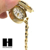 NEW Women Luxury Golden Flower Lab Simulated Diamond Bracelet Wrist Watch WW002 - Raonhazae