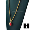 STAINLESS STEEL RUBY ANGEL CZ PENDANT 24" ROPE CHAIN NECKLACE NP020 - Raonhazae