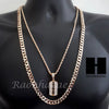 MEN GOLD BARBER RAZOR BLADE CHARM CUT 30" CUBAN LINK CHAIN NECKLACE S87 - Raonhazae