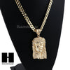 HIP HOP JESUS FACE PENDANT & DIAMOND CUT CUBAN LINK CHAIN NECKLACE N31 - Raonhazae