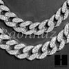 Mens 14K PT Baby Angel Silver 15mm 30" Cuban/ Box Chain Necklace S100 - Raonhazae