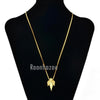 HIP HOP 14K GOLD PLATED MIGOS ANGEL PENDANT W 3mm 24" BOX CHAIN NECKLACE K440G - Raonhazae