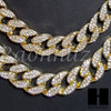 New 14k Gold PT Rich Gang Pendant 15mm Miami Cuban 30" Necklace S198 - Raonhazae