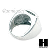 MEN RING 316L STAINLESS STEEL WHITE GOLD CZ BLING RING SIZE 8-12 SR013S - Raonhazae