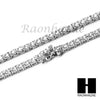 .925 STERLING SILVER TENNIS CHAIN DIAMOND CUT 24" 30" LINK CHOKER NECKLACE L03 - Raonhazae