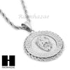 MENS STAINLESS STEEL LION FACE MEDALLION PENDANT 24" ROPE CHAIN NECKLACE NP012 - Raonhazae