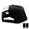 NEW URBAN HIP HOP RAPPER SHINY GOLD CROWN FLAT BILL SNAPBACK GOLD BLACK HAT CAP - Raonhazae