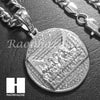 316L Stainless steel Silver Last Supper w/ 5mm Cuban Chain SG37 - Raonhazae