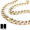 14k Gold PT 2Pac Jesus Face 15mm Cuban 30" Chain/ Concave Necklace S165 - Raonhazae