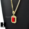 HIP HOP MEEK MILL LAB DIAMOND WATCH RUBY NECKLACE BRACELET EARRING S002 - Raonhazae