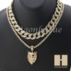 14K GOLD PT KING LION MIAMI CUBAN 16"~30" CHOKER TENNIS CHAIN S22 - Raonhazae