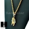EGYPTIAN KING TUT PHARAOH 14K GOLD PLATED 24" ROPE NECKLACE CHAIN KN024 - Raonhazae