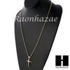 Sterling Silver .925 Jesus of Nazareth Cross w/ 2.5mm Moon Chain SS016 - Raonhazae