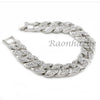 MEN TECHNO PAVE LUXURY 14K WHITE GOLD WATCH CUBAN BRACELET SET FM05S - Raonhazae