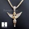 21 SAVAGE ANGEL CHARM 16"-30" TENNIS CHAIN 30" CUBAN CHAIN NECKLACE G18 - Raonhazae