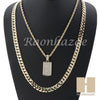 MEN DOG TAG ROPE CHAIN DIAMOND CUT 30" CUBAN LINK CHAIN NECKLACE S05G - Raonhazae