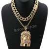 Hip Hop Quavo Jesus Face Miami Cuban Choker Chain Tennis Necklace L27 - Raonhazae