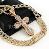 Hip Hop Quavo Bold Cross Miami Cuban Choker Tennis Chain Necklace L35 - Raonhazae