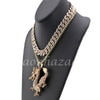 MEN 14K GOLD PT DRAGON 18" TENNIS CHAIN 16" 30" CHOKER CUBAN CHAIN S31G - Raonhazae