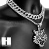 Hip Hop Silver Drake Tiger Miami Cuban Choker Tennis Chain Necklace BS - Raonhazae