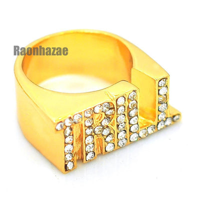 HIP HOP FASHION SOLID SWAG TRILL ENTERTAINMENT GOLD PLATED RING N007G - Raonhazae