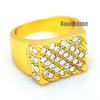 MENS HIP HOP RAPPER CHUNKY SOLID 14K GOLD PLATED RING SIZE 7 - 12 N008G - Raonhazae