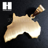 Mens 316L Stainless steel Gold Silver Africa Small map Pendant SS010 - Raonhazae