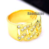 HIP HOP FASHION CUBAN LINK BAND STYLE GOLD PLATED RING N004G - Raonhazae