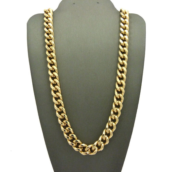 Men 80's Hip Hop Rapper Style 10mm 30",36" Cuban Link Chain Necklace N0082M - Raonhazae