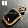Mens 316L Stainless steel Gold Black Onyx Mini Pendant SS013 - Raonhazae