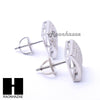 Sterling Silver .925 Lab Diamond 10mm Square Screw Back Earring SE032S - Raonhazae